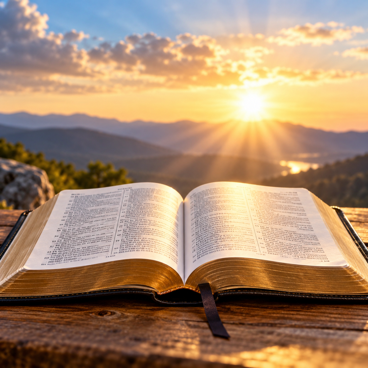 Open Bible representing faith