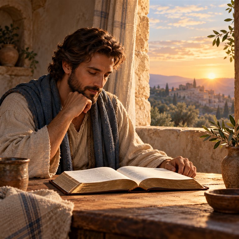 A person reads an open Bible by a window at dawn, preparing to live out the truth they have learned.