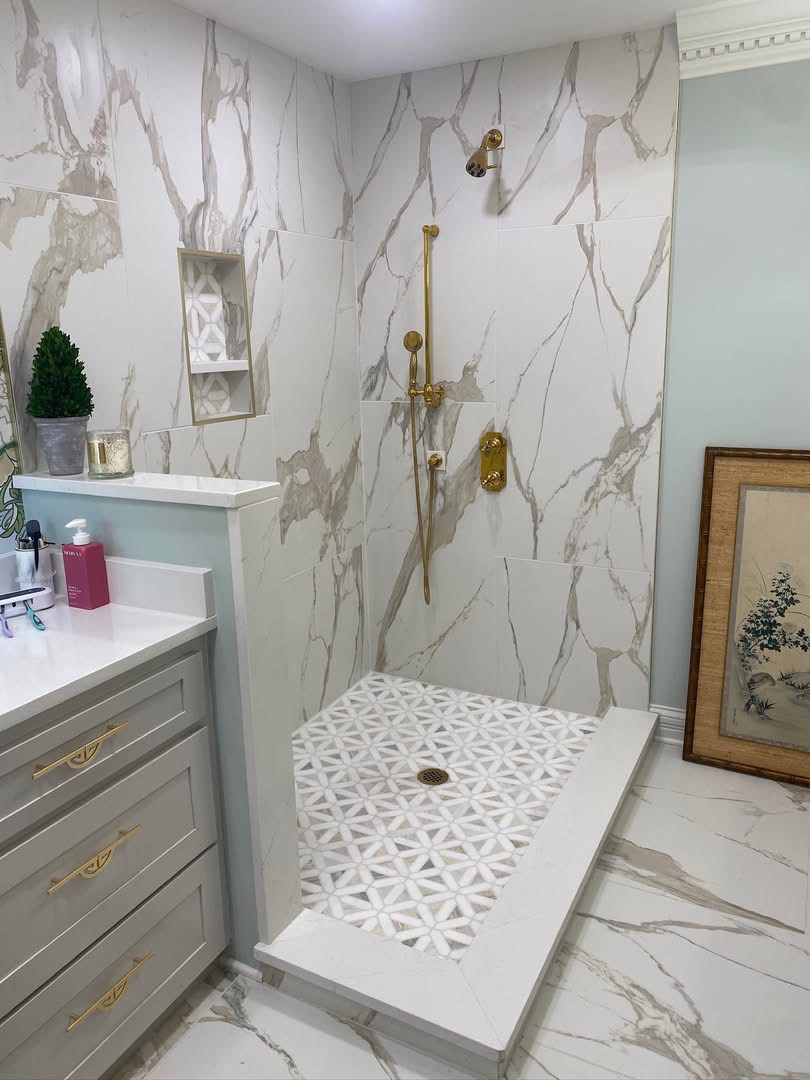 Before shower install