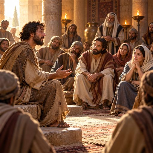 A congregation listens with care as a person speaks