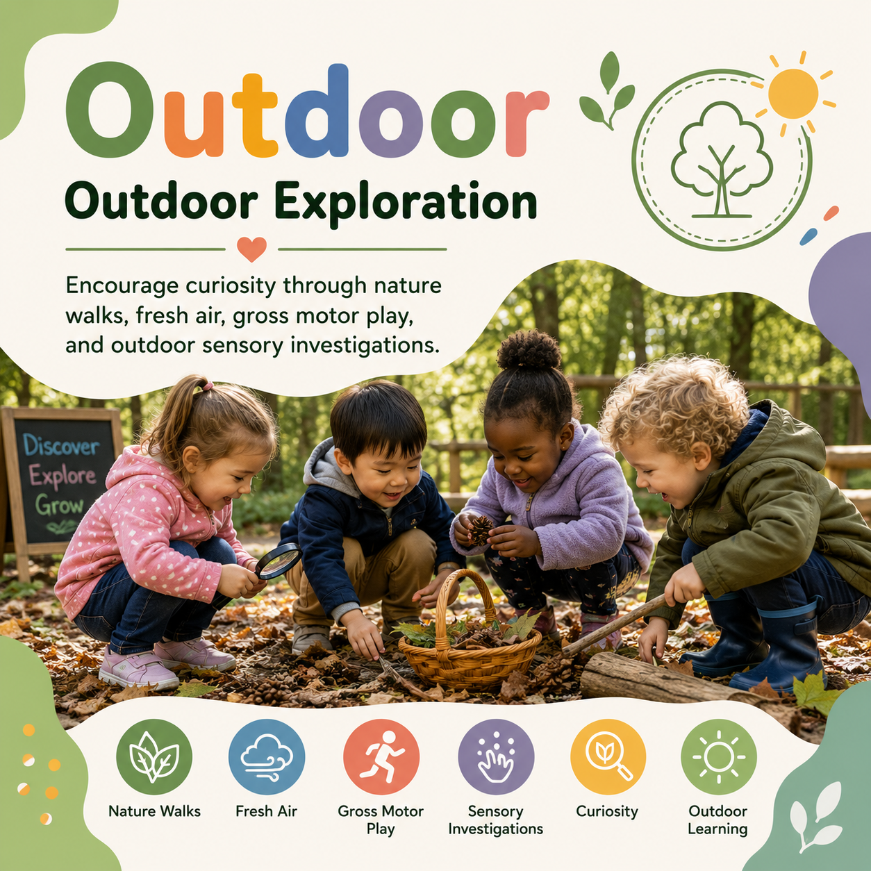 Children exploring outdoors