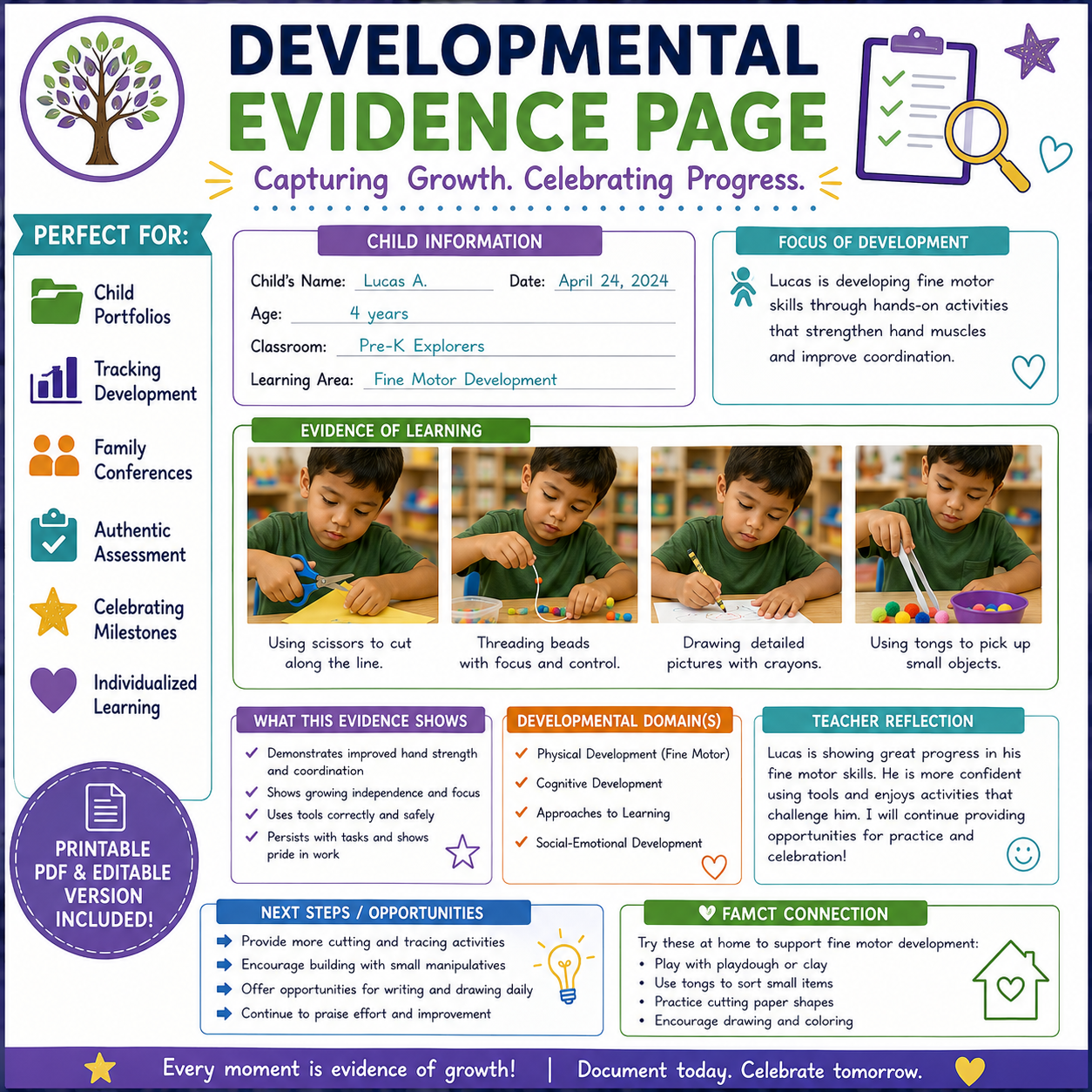 Developmental Evidence Portfolio Page