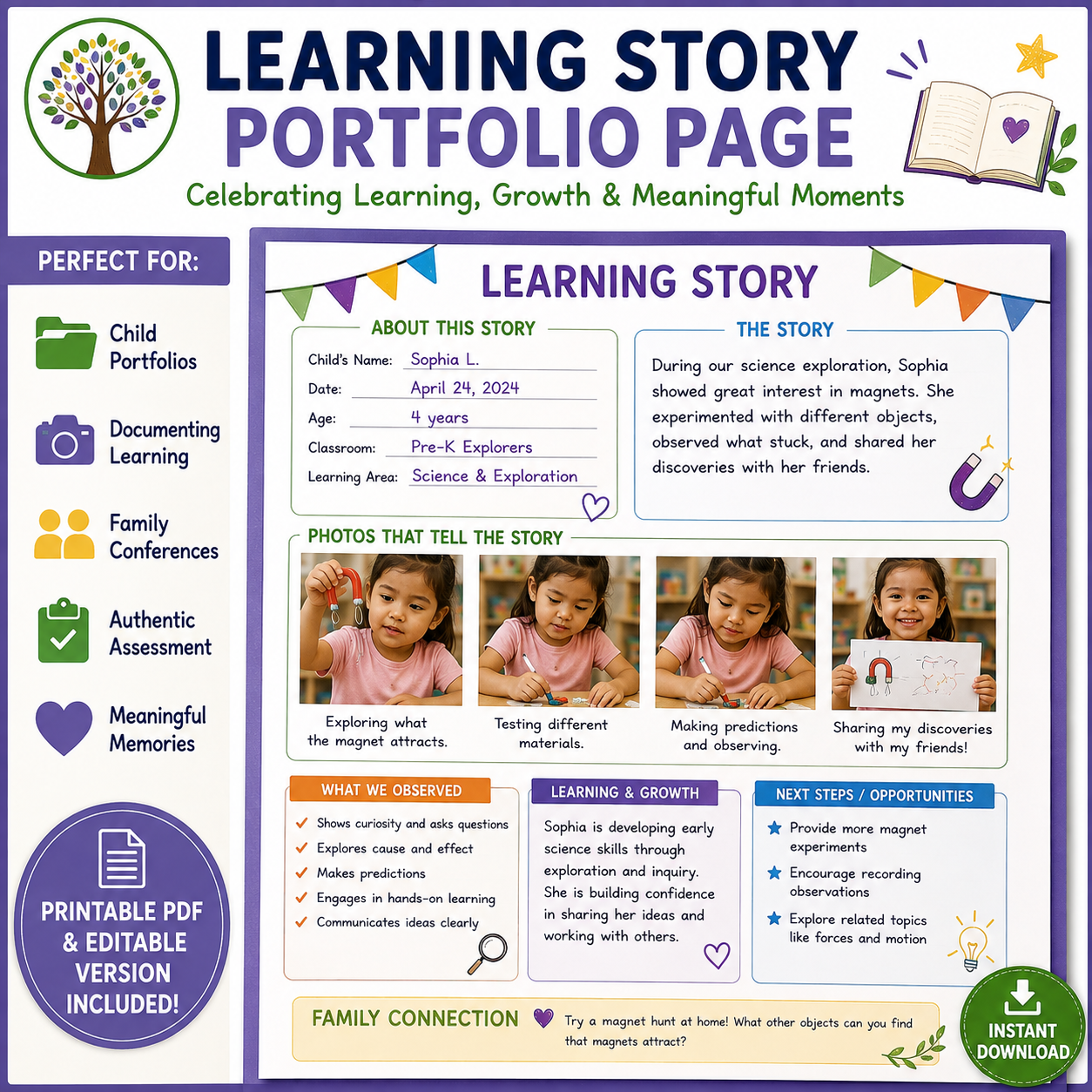 Learning Story Portfolio Page