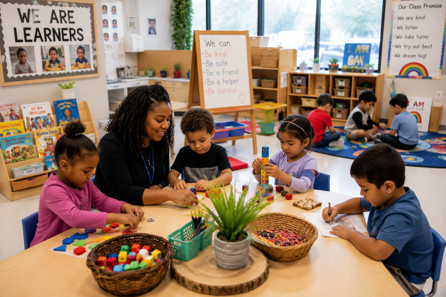 Head Start classroom learning together
