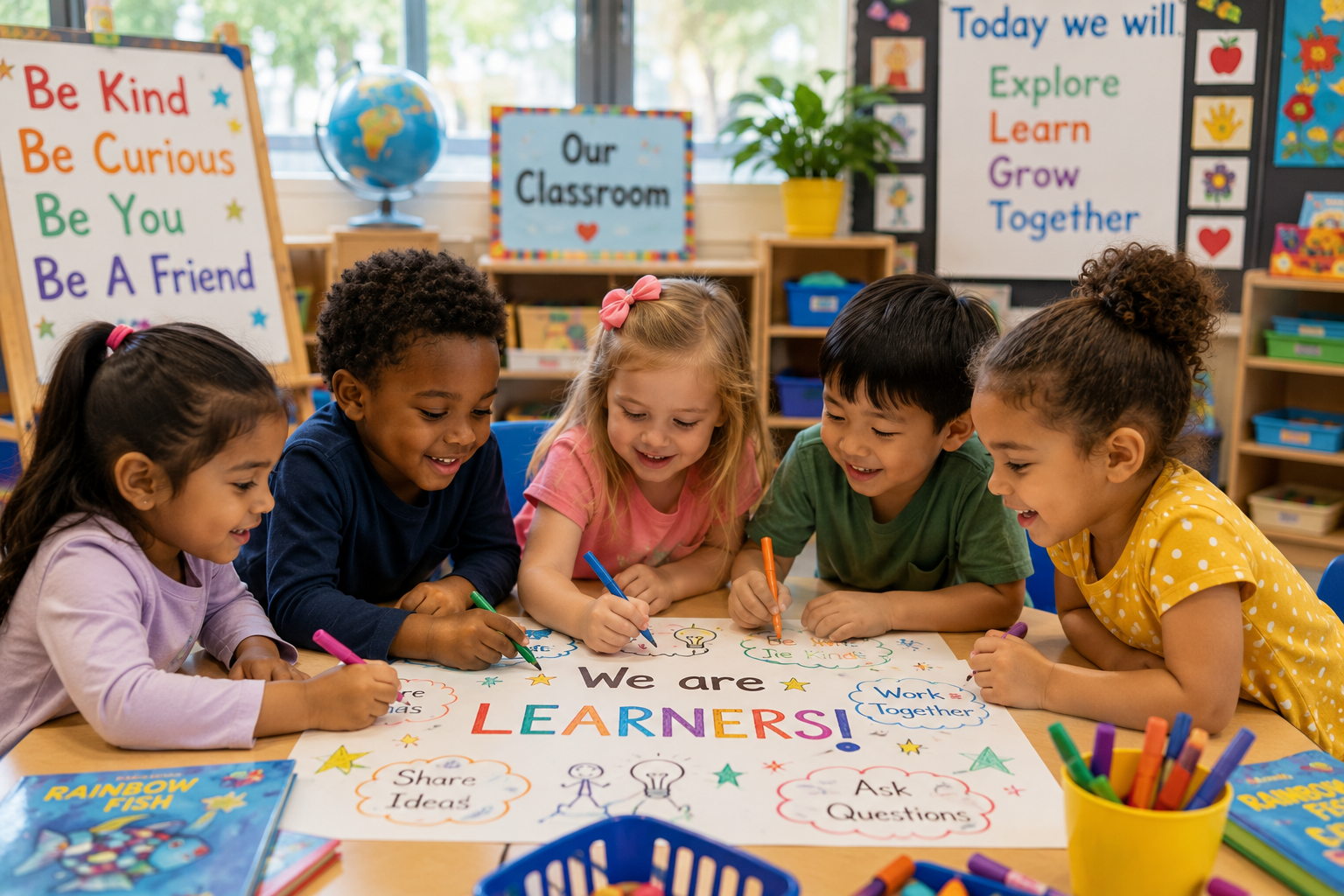 Pre Kindergarten children learning together